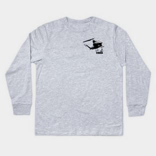 AH-1 Cobra Helicopter Gunship (Front & Back logo) Kids Long Sleeve T-Shirt